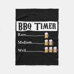 Bbq Timer Byrbecue Fleece Blanket