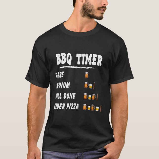Bbq Timer Grilling And Smoking Grillin And Chillin T-Shirt (Front)