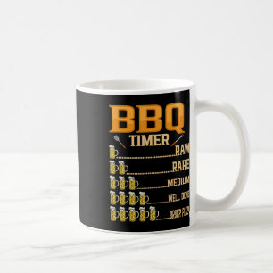 Bbq Timer Raw Rare Medium Well Done Grill Lovers Coffee Mug