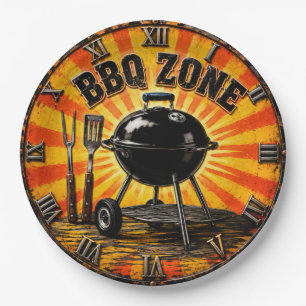 BBQ Zone Grill Master Outdoor Kitchen & Man Cave Paper Plate