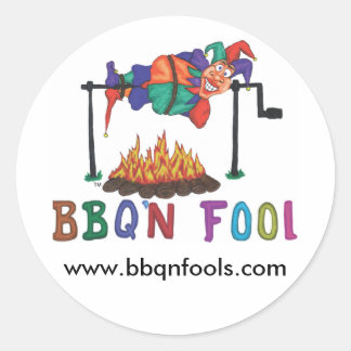 BBQNFOOL, www.bbqnfools.com Classic Round Sticker