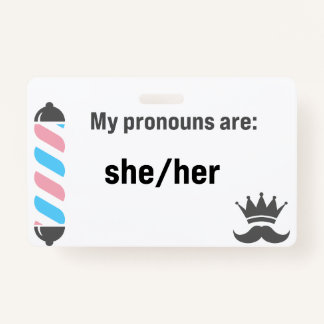 BBS Pronouns She/Her Badge
