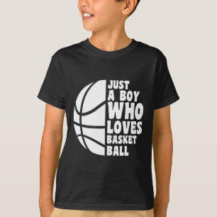 Bbyll A Boy Who Loves Bysketbyll Boys  T-Shirt
