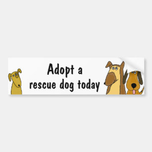 BC- Adopt a rescue dog bumper sticker