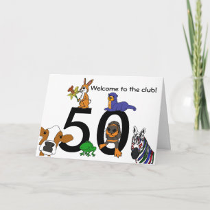 BC- Carte d'anniversaire 50e mignonne