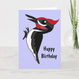 BC- Drôle Cartoon Woodpecker Carte d'anniversaire