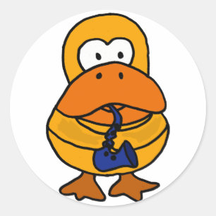 BC- Duck Playing the Saxophone Sticker