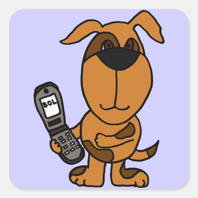 BC- Funny Puppy Dog Texting Sticker (Front)