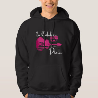 BC In October We Wear Pink Breast Cancer Awareness Hoodie