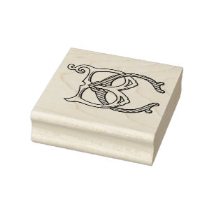 BC Monogram CB Monogram Rubber Ink Stamp