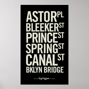 BCL Modern Subway Signs Posters