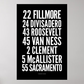 BCL Vintage Classic San Francisco Scroll Poster