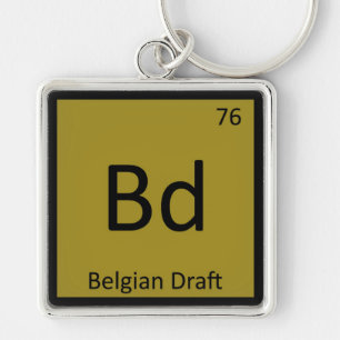 Bd - Belgian Draught Funny Chemistry Element T-Shi Keychain