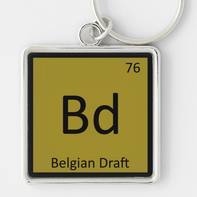 Bd - Belgian Draught Funny Chemistry Element T-Shi Keychain (Front)
