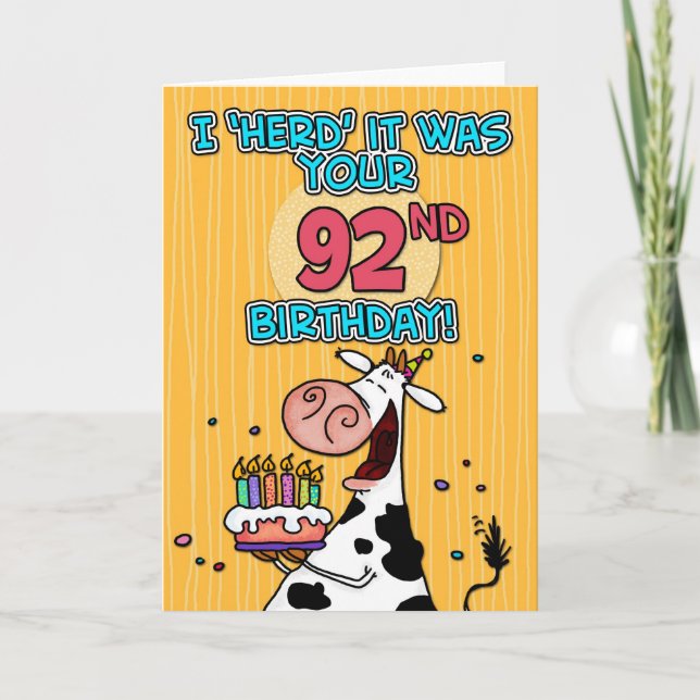bd cow - 92 card (Front)