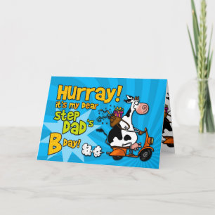 bd scooter cow - step dad card