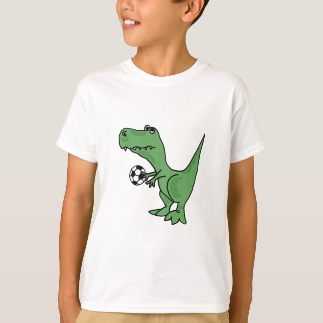 BD- T-Rex Playing Soccer T-shirt (Front)