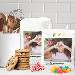 Bday Tube Thanks For Subscribing Photo Favour Bag
