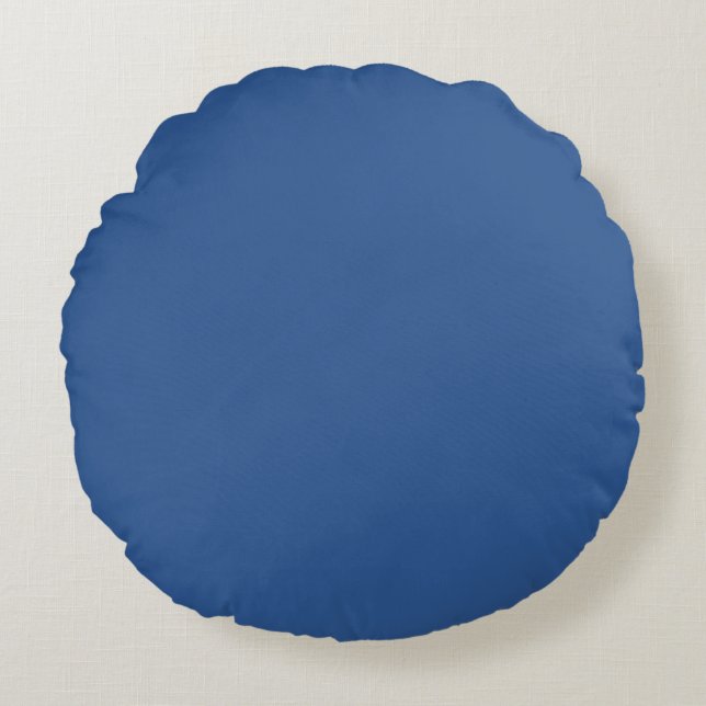 B'dazzled blue (solid colour)  Round Pillow (Front)