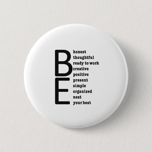 BE... 2 INCH ROUND BUTTON (Front)