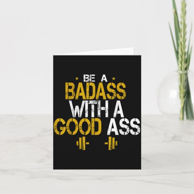 Be A Bad With A Good Funny Humour Sarcastic Quotes Card (Front)