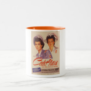 Be a Cadet Nurse Vintage War Poster Two-Tone Coffee Mug