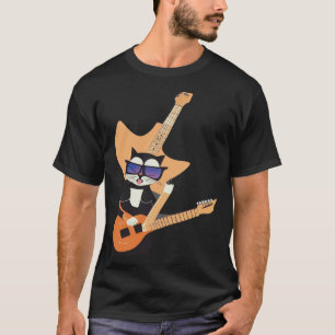 Be a Cat That is Cool Playing Guitar Abstract T-Shirt
