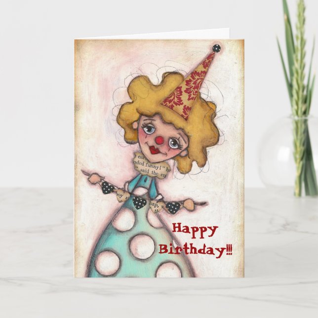 Be A Clown - Birthday Card (Front)