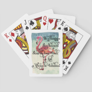 Be a Flamingo Stay Balanced Playing Cards