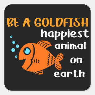 Be A Goldfish Funny Soccer Motivation Quote Happy Square Sticker