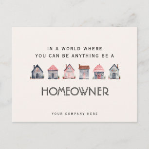 Be a Homeowner Real Estate Marketing Postcard