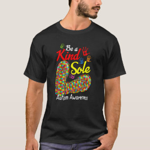 Be A Kind Sole Autism Awareness Month Puzzle Flip  T-Shirt