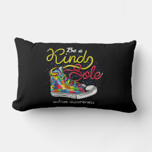 Be A Kind Sole Autism Awareness Puzzle Shoes Be Ki Lumbar Pillow