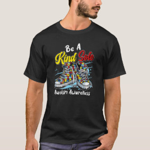 Be A Kind Sole Autism Awareness Puzzle Shoes T-Shirt