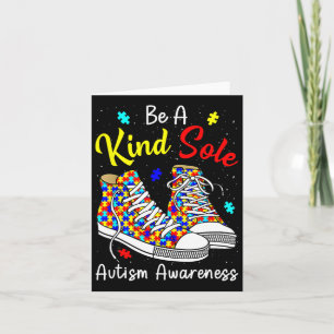 Be A Kind Sole Autism Awareness Rainbow Card
