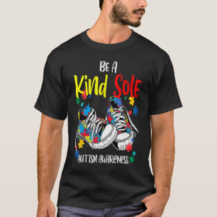 Be A Kind Sole Autism Awareness Rainbow Trendy Puz T-Shirt