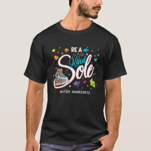 Be A Kind Sole Autism Awareness Rainbow Trendy Puz T-Shirt