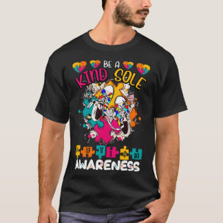 Be A Kind Sole Autism Awareness Rainbow Trendy Puz T-Shirt