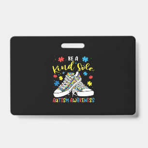 Be A Kind Sole Autism Awareness Trendy Puzzle Shoe Badge