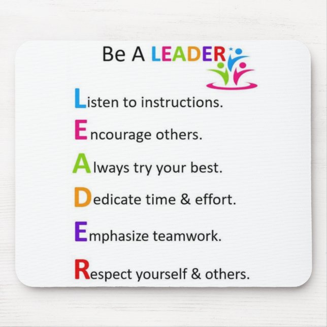 Be A LEADER Mouse Pad (Front)