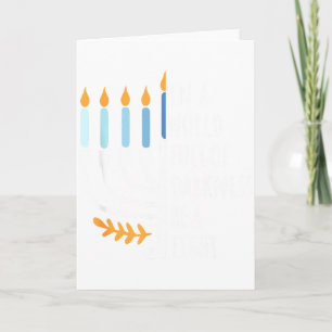 Be A Light Happy Hanukkah Menorah Jewish Gift _4 Card