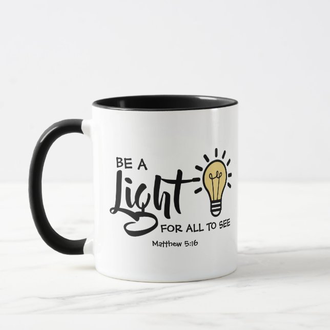 Be a Light Matthew 5:16 Mug (Left)
