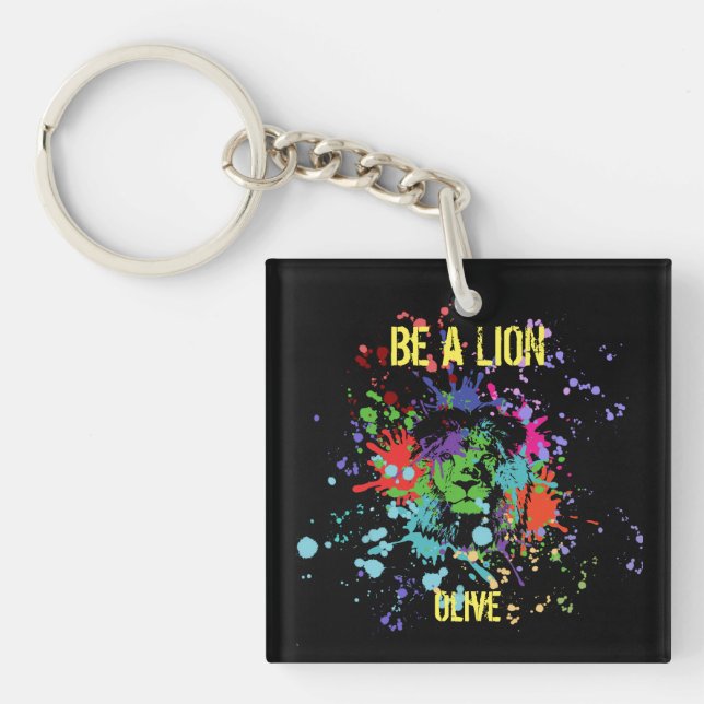 Be a lion   keychain (Front)