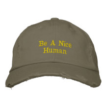 Be a Nice Human Embroidered Baseball Cap