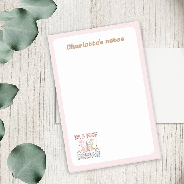 Be A Nice Human Motivational Sayings Good Vibes Post-it Notes (Creator Uploaded)