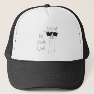 Be a No Drama Llama Art Cartoon Art Llama Art Pun Trucker Hat