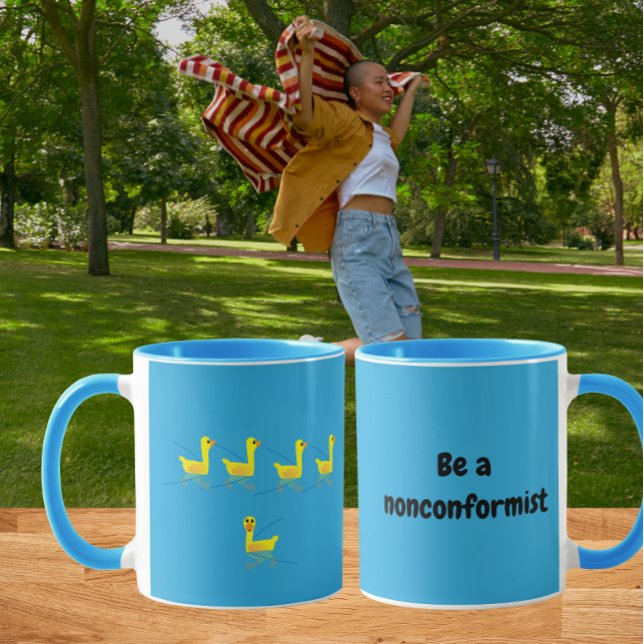 Be a non-conformist Cute Motivational Ducks Mug (Creator Uploaded)