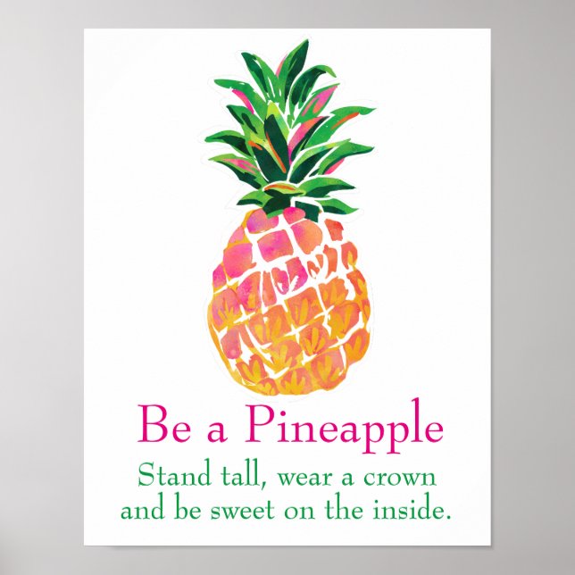 Be a Pineapple Art Print (Front)
