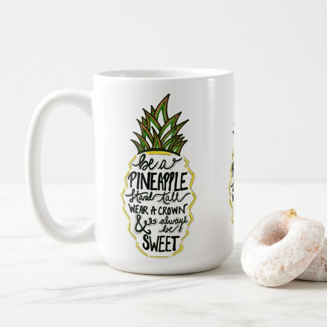Be A Pineapple Coffee Mug (With Donut)