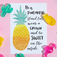 Be A Pineapple Inspirational Watercolor Typography